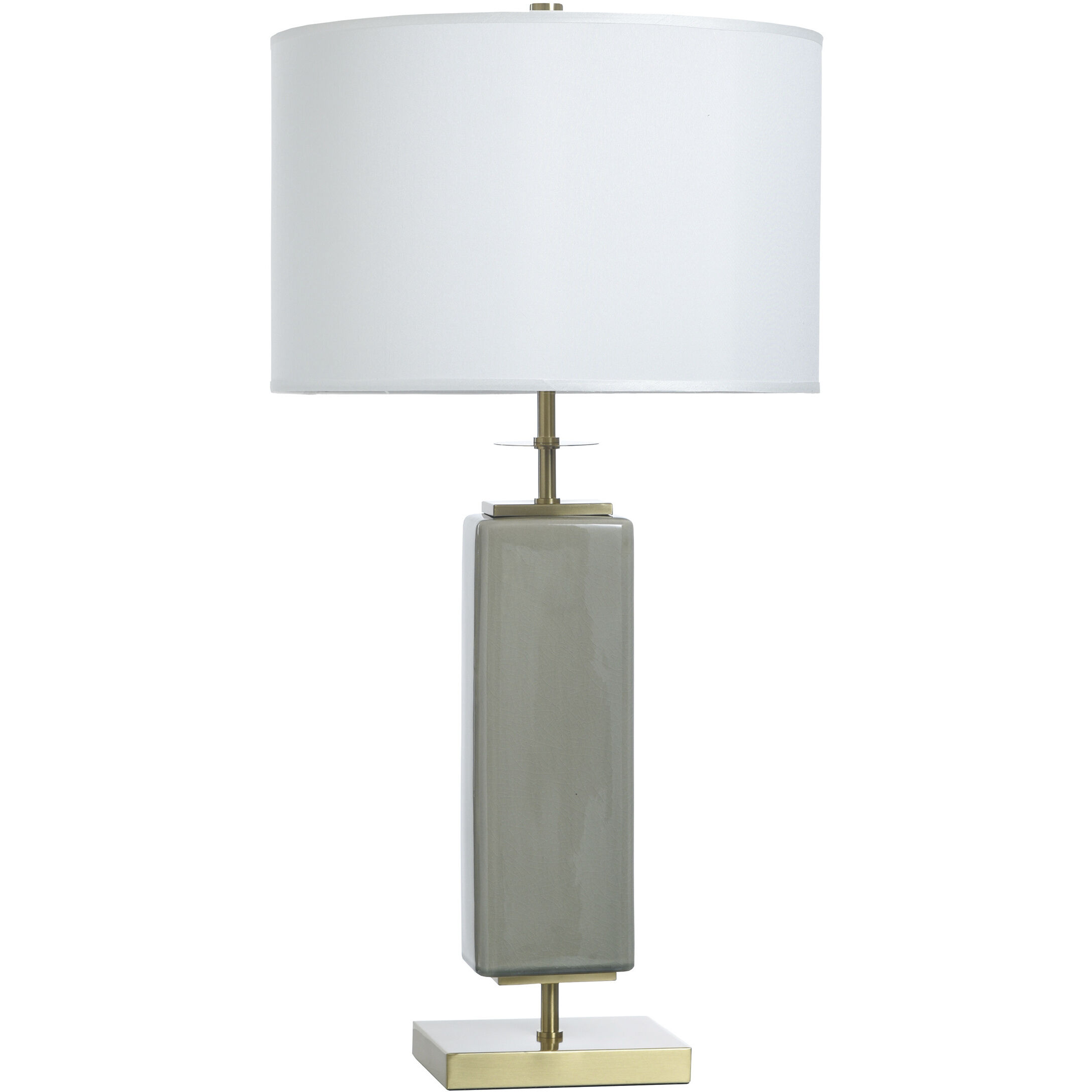 Dann Foley 30.5 inch 150 watt Olive Green and Brushed Brass Table Lamp Portable Light