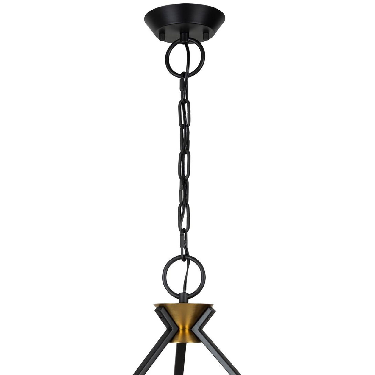 Notting Hill LED 36 inch Black and Brushed Brass Chandelier Ceiling Light