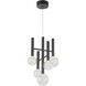 Terra LED 12 inch Black Chandelier Ceiling Light