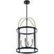 Bonita LED 17 inch Black and Brushed Brass Pendant Ceiling Light