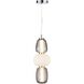Cyra LED 6.5 inch Chrome Down Pendant Ceiling Light