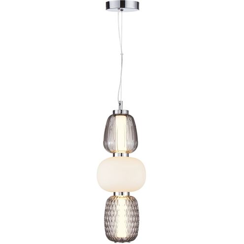 Cyra LED 6.5 inch Chrome Down Pendant Ceiling Light