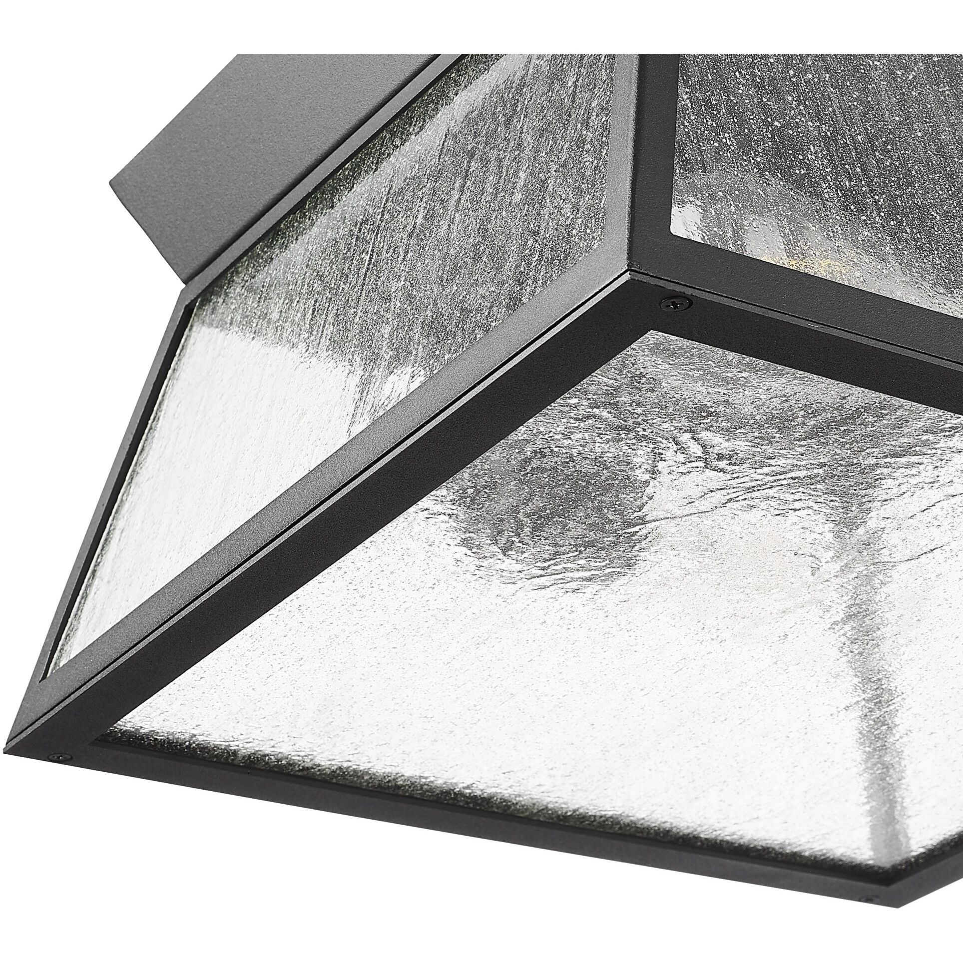 Lucian 2 Light 14 inch Black Outdoor Flush Mount