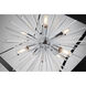 Sunburst LED 31.5 inch Matte Black and Chrome Chandelier Ceiling Light