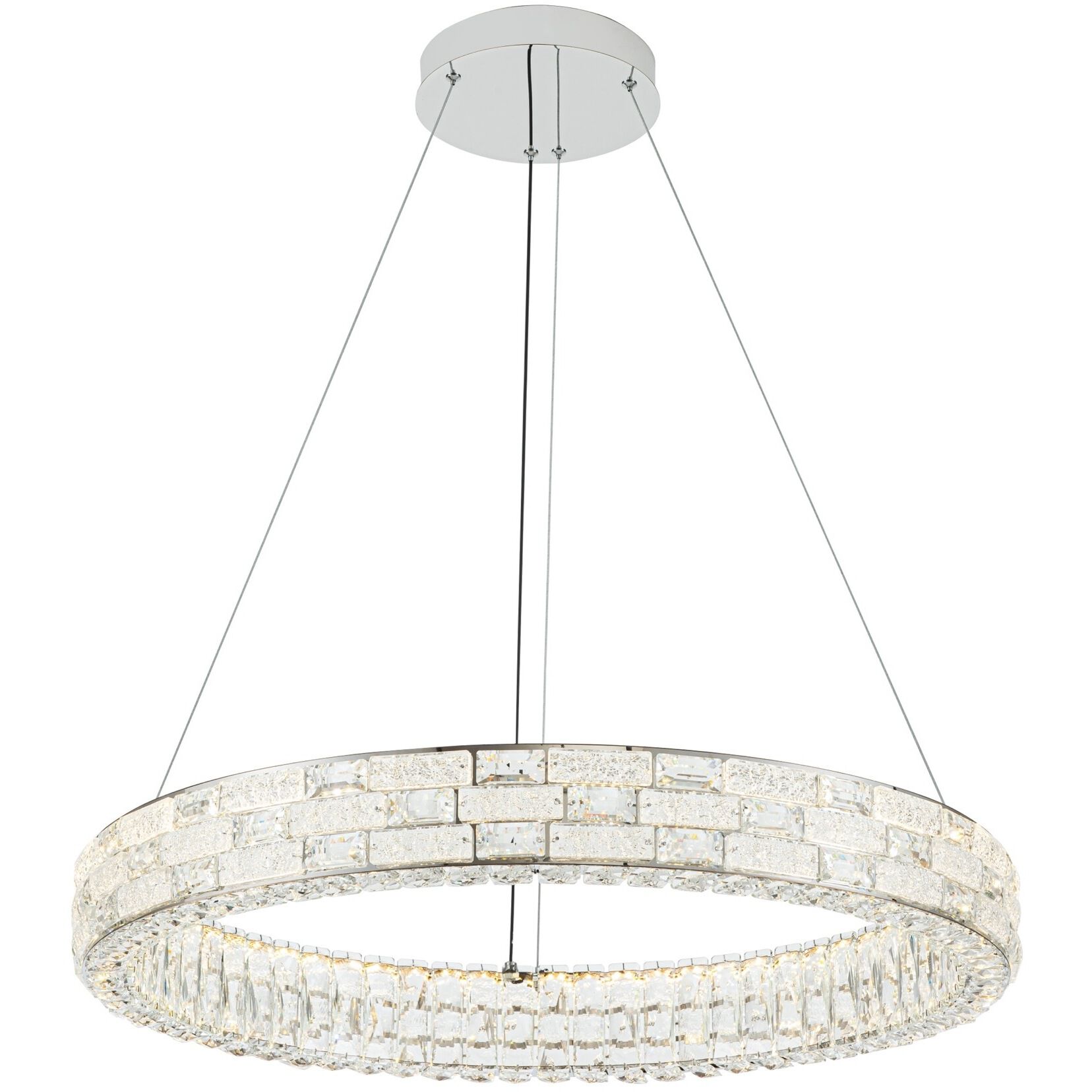 Elegance LED 29.92 inch Polished Nickel Chandelier Ceiling Light