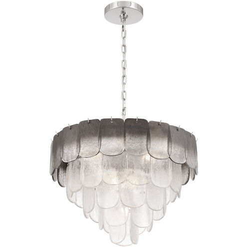 Bianca 12 Light 24.8 inch Polished Nickel Chandelier Ceiling Light in Crystalline Smoke