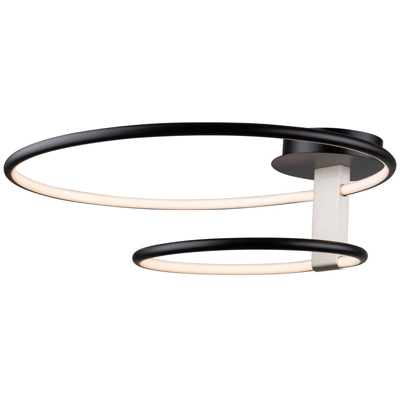 Halo LED 31 inch Black Semi-Flush Mount Ceiling Light