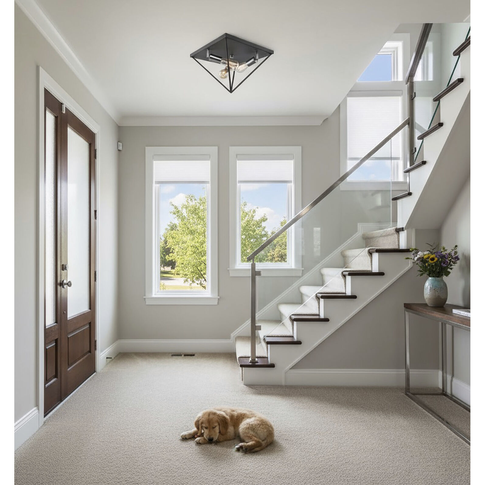 Artistry LED 14 inch Polished Nickel Flush Mount Ceiling Light