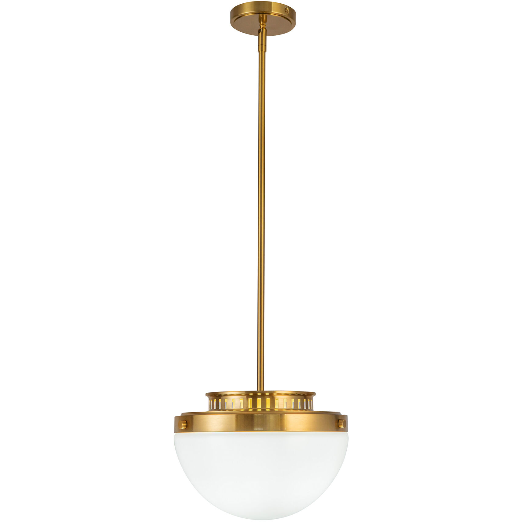 Dahlia 1 Light 12 inch Brushed Brass Pendant Ceiling Light