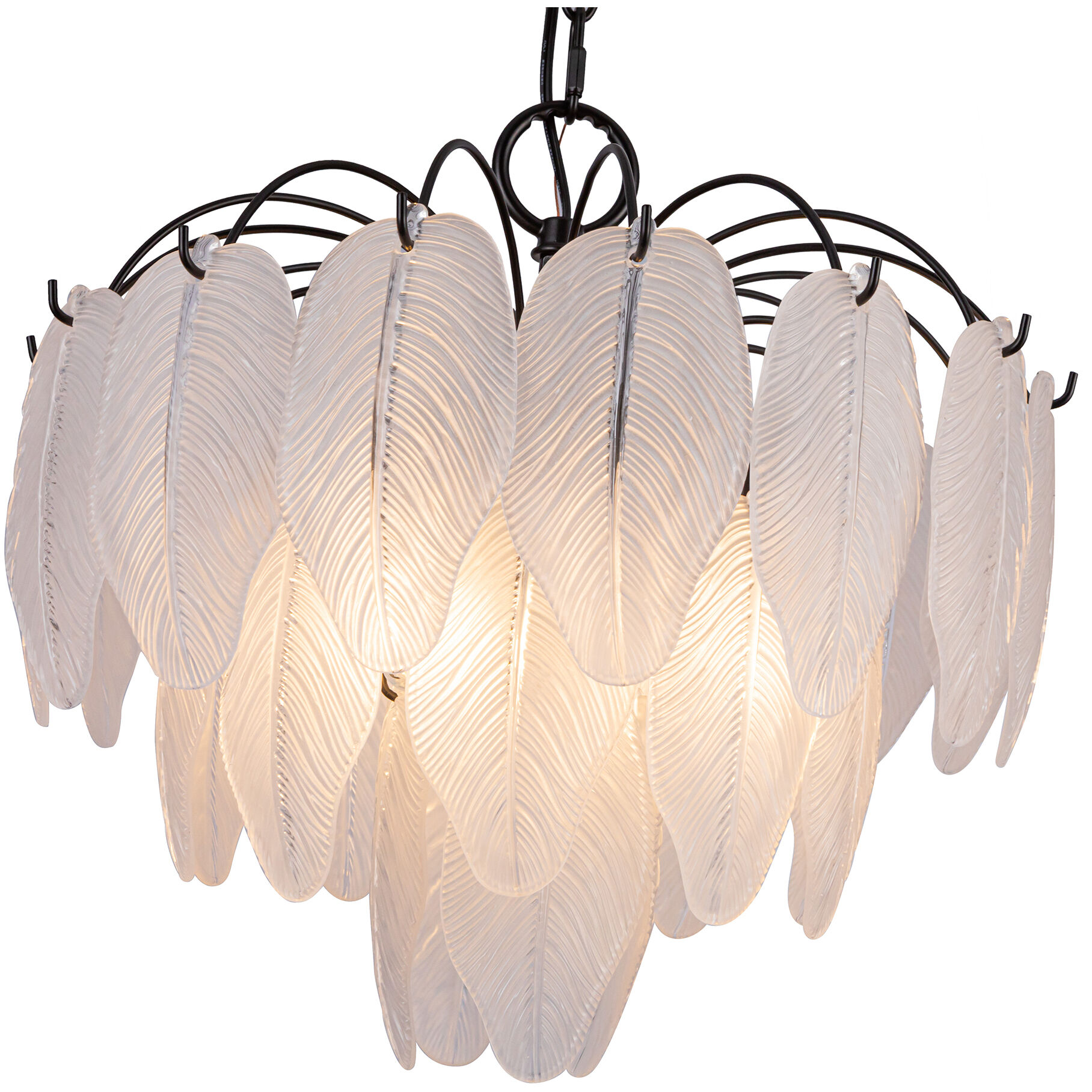 Alessia 4 Light 16.5 inch Black and White Chandelier Ceiling Light