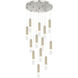 Zara LED 20.47 inch Brushed Nickel Chandelier Ceiling Light