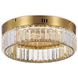 Stella LED 13.75 inch Brushed Brass Flush Mount Ceiling Light in Black and Brass