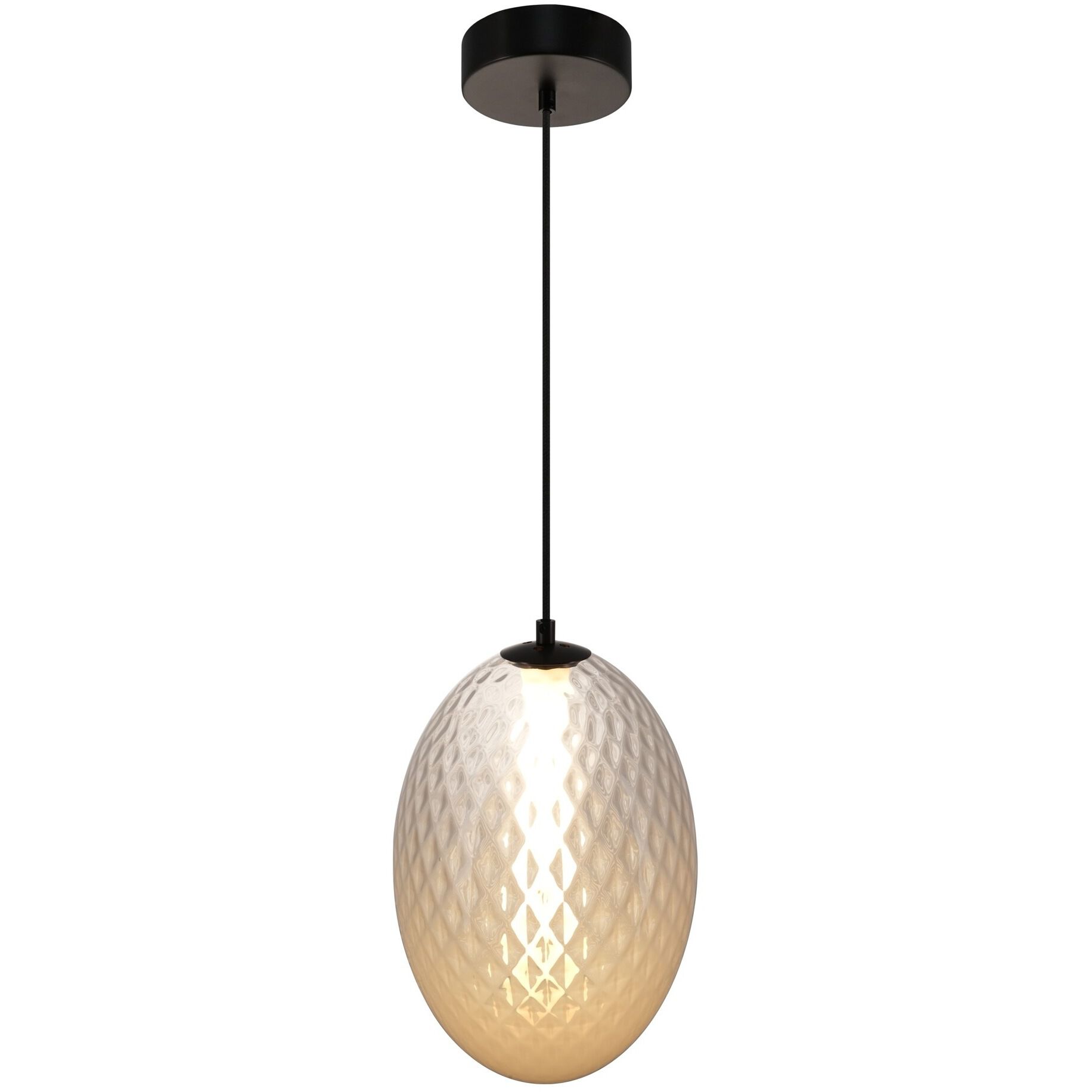 Celeste LED 9.8 inch Gunmetal Pendant Ceiling Light in White Ombre