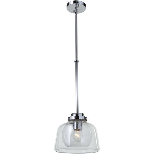 Single 1 Light 9.5 inch Chrome Down Pendant Ceiling Light