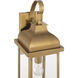 Madrid 1 Light 17.5 inch Weathered Brass Outdoor Wall Sconce