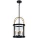 Bonita LED 13 inch Black and Brushed Brass Pendant Ceiling Light