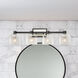 Lyndon 4 Light 31.06 inch Black and Brushed Nickel Vanity Light Wall Light