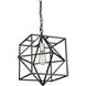 Roxton 1 Light 15 inch Matte Black and Polished Nickel Pendant Ceiling Light