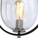 Cheshire 1 Light 8.25 inch Black and Nickel Pendant Ceiling Light in Black and Brushed Nickel