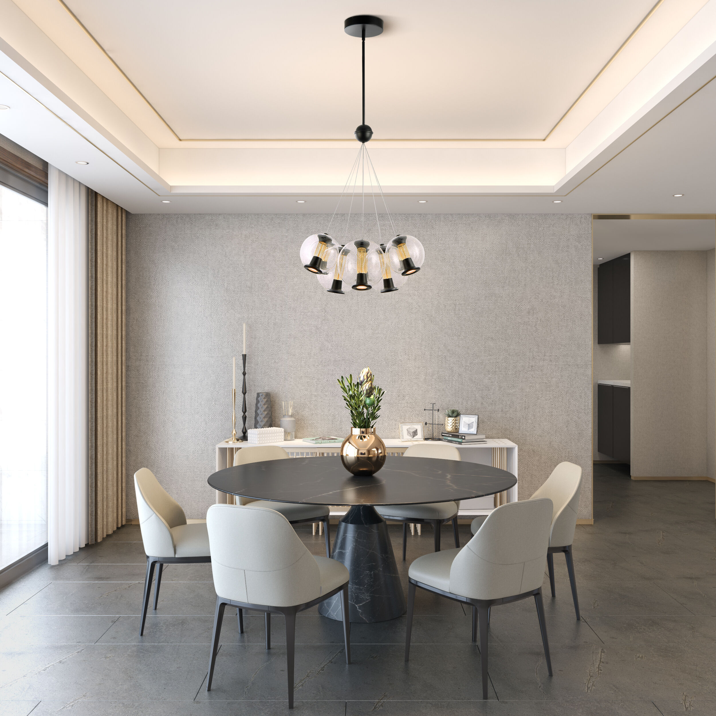 Arlo LED 25.5 inch Black Chandelier Ceiling Light