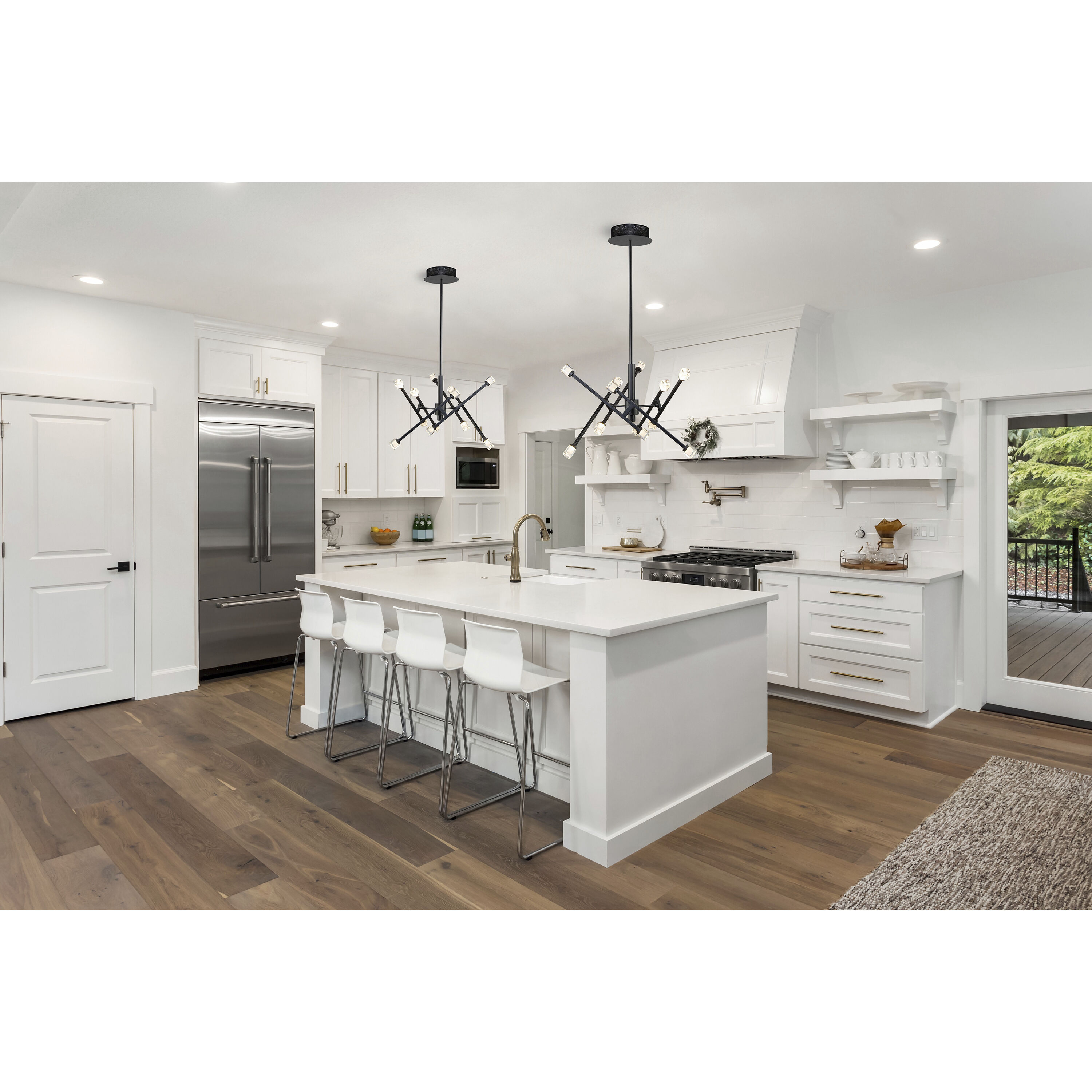 Batton LED 23.5 inch Black Pendant Ceiling Light