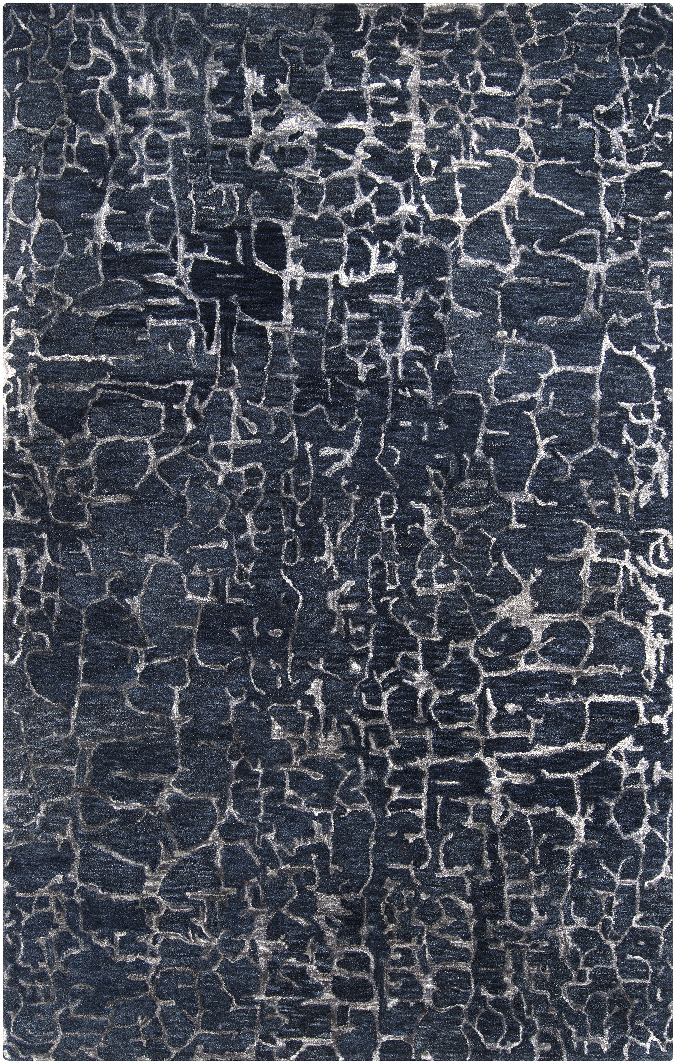 Utica 108 X 72 inch Dark Blue Rug, Rectangle