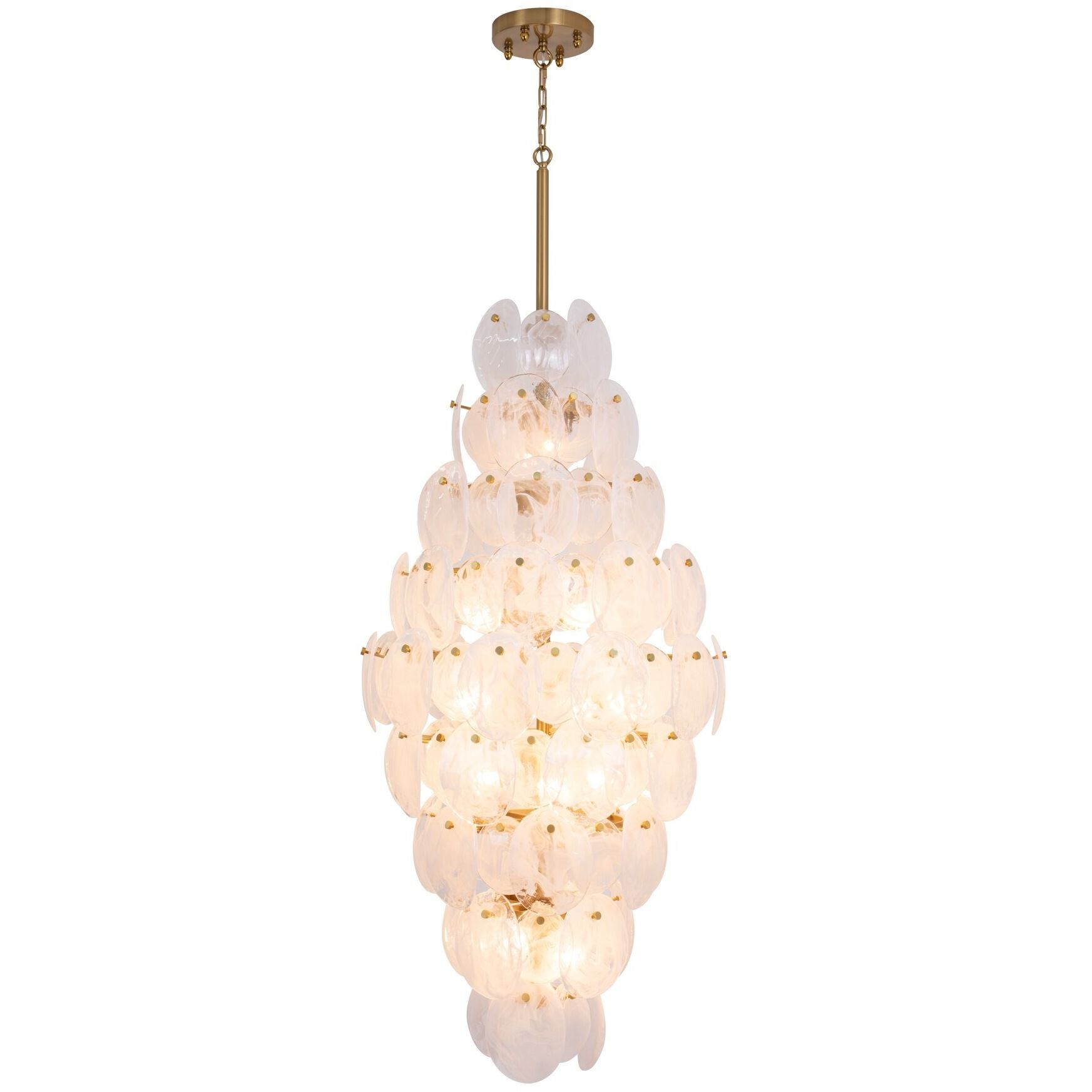 Lily 15 Light 28.03 inch Brushed Brass Chandelier Ceiling Light