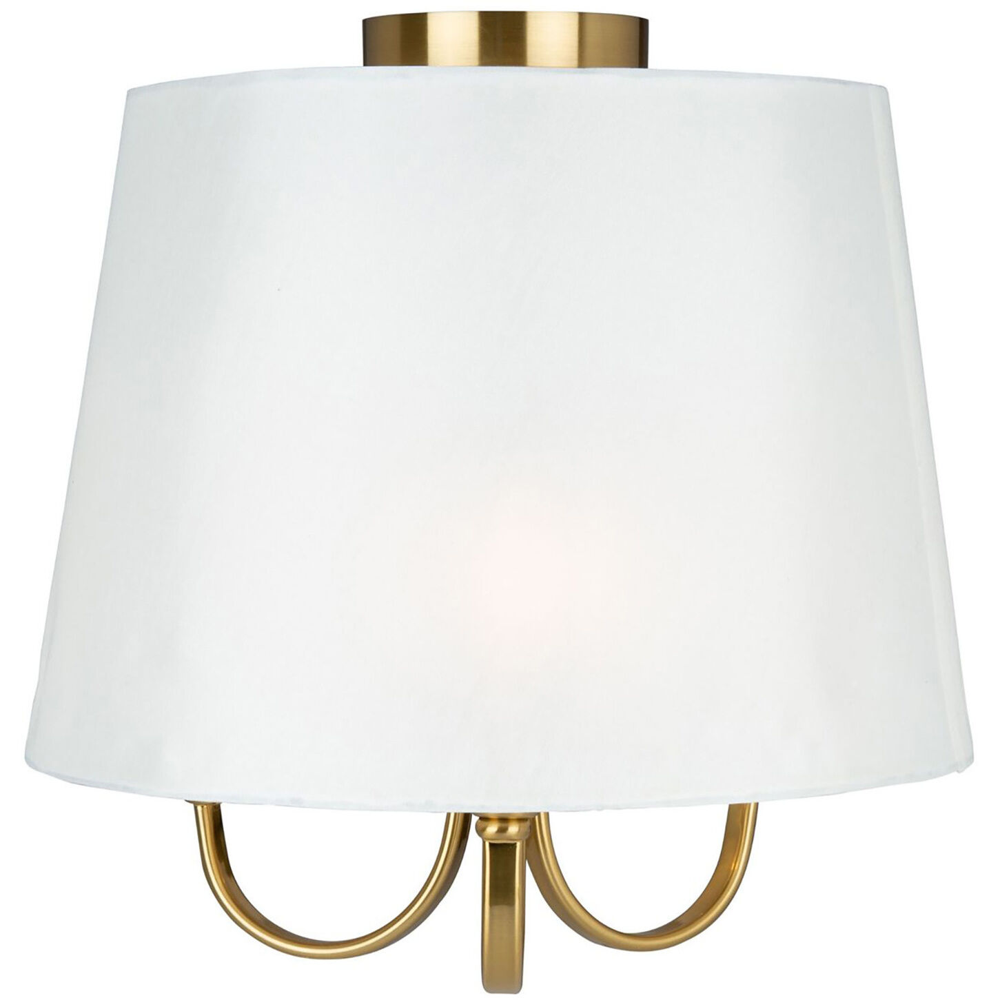 Rhythm LED 15.7 inch Brushed Gold Semi-Flush Mount Ceiling Light