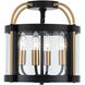 Bonita LED 13 inch Black and Brushed Brass Flush Mount Ceiling Light