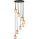 Crema 8 Light 18.5 inch Black and Brushed Brass Chandelier Ceiling Light