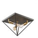 Artistry LED 14 inch Matte Black and Harvest Brass Flush Mount Ceiling Light in Matte Black and Satin Brass