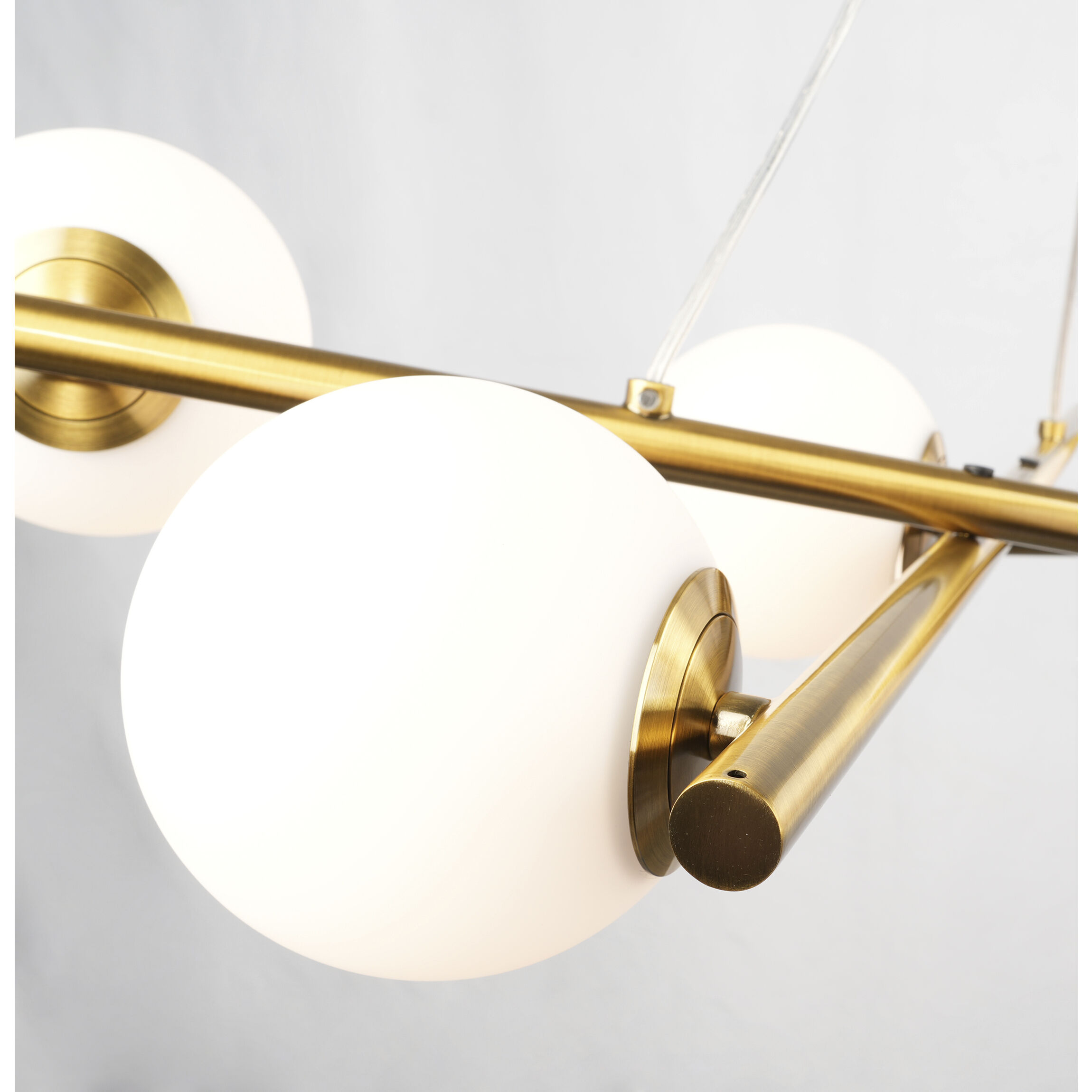 Modena LED 31 inch Plated Brushed Brass Chandelier Ceiling Light