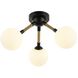 Capilano 3 Light 17.9 inch Black Semi-Flush Mount Ceiling Light