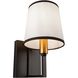 Coco 1 Light 5.9 inch Gold and Black Wall Sconce Wall Light