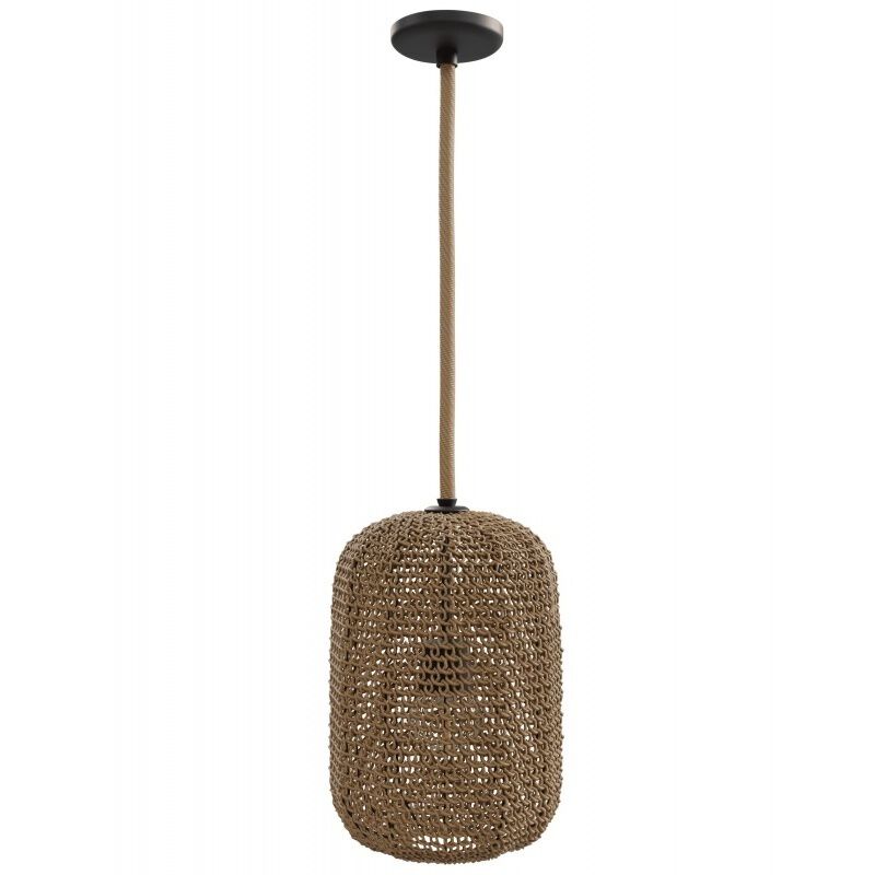 Malibu 1 Light 11 inch Natrual Hemp Rope Pendant Ceiling Light