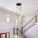 Crema 8 Light 18.5 inch Black and Brushed Brass Chandelier Ceiling Light
