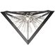 Sunburst LED 20.5 inch Matte Black and Chrome Flush Mount Ceiling Light
