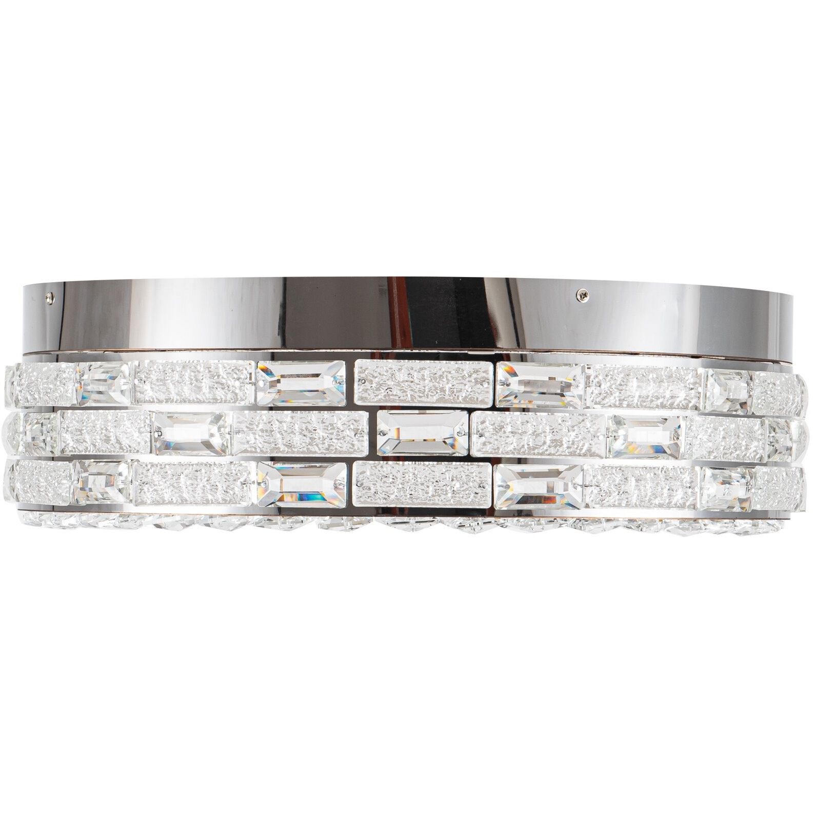 Elegance LED 19.69 inch Polished Nickel Flush Mount Ceiling Light
