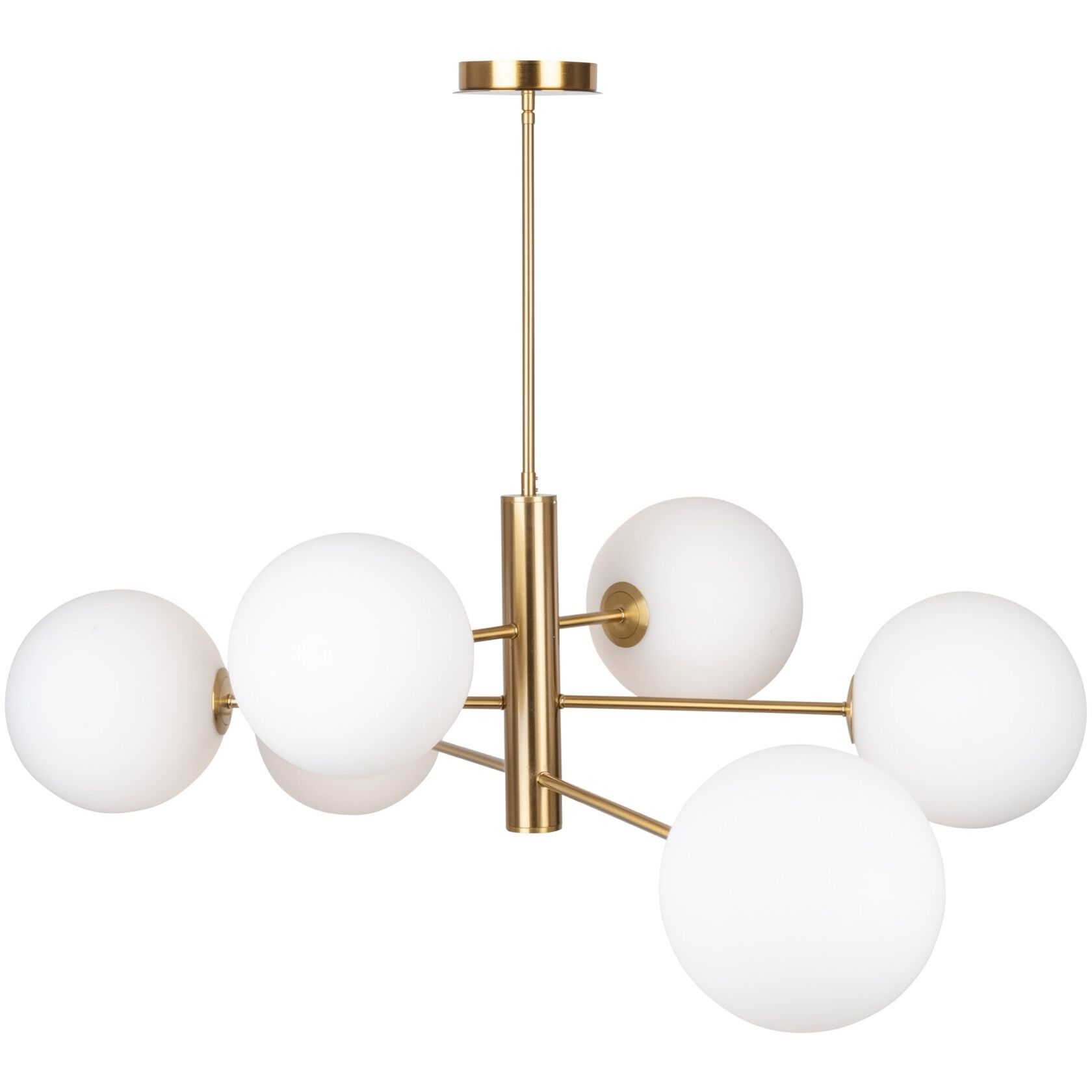 Aurelia LED 34.5 inch Brass Down Chandeliers Ceiling Light