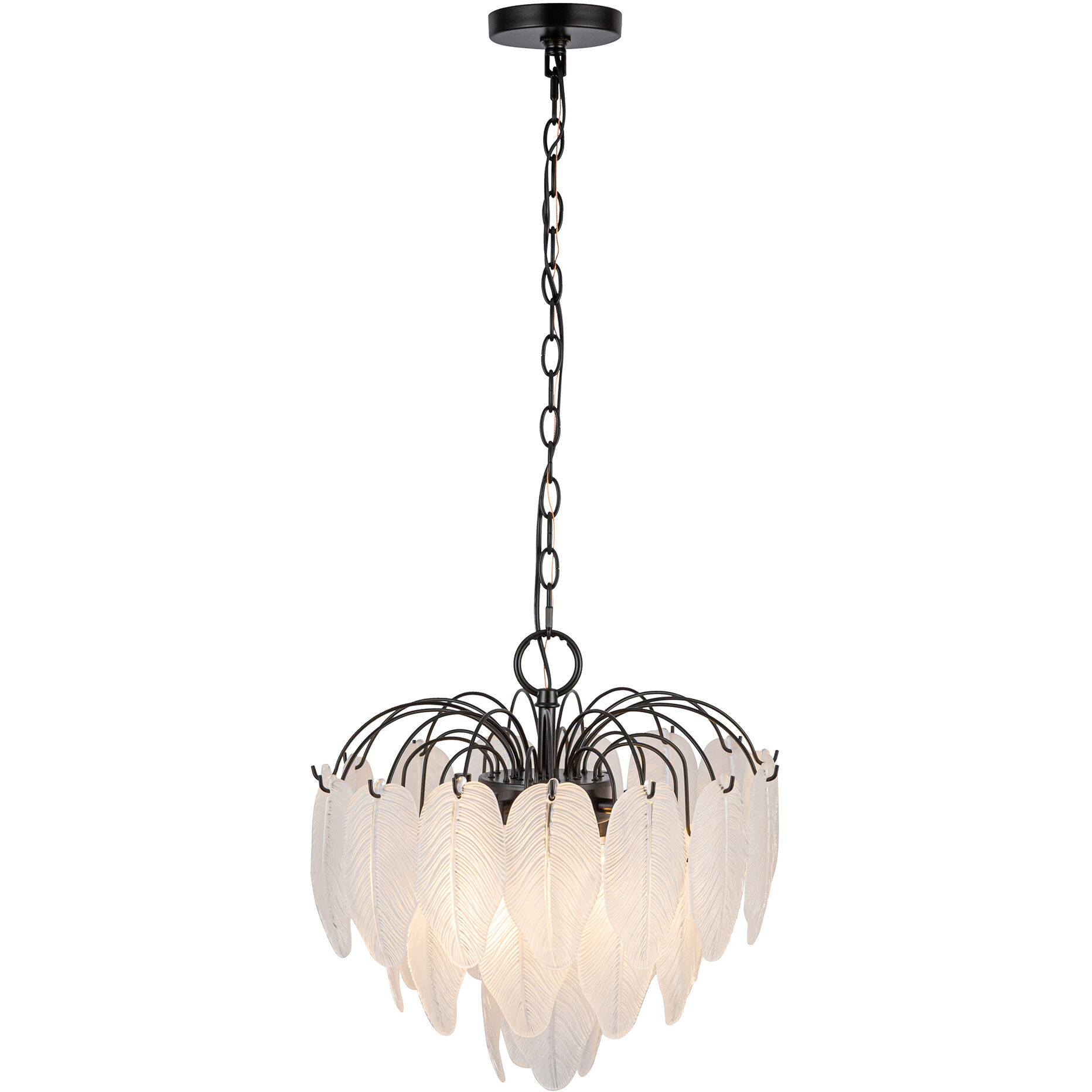 Alessia 4 Light 16.5 inch Black and White Chandelier Ceiling Light