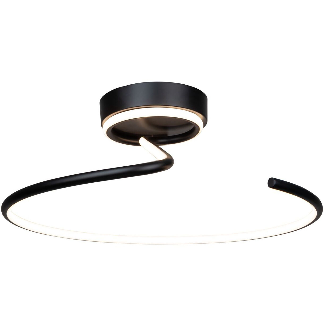 Halo LED 20 inch Black Semi-Flush Mount Ceiling Light