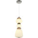 Strata LED 6.7 inch Satin Nickel Pendant Ceiling Light