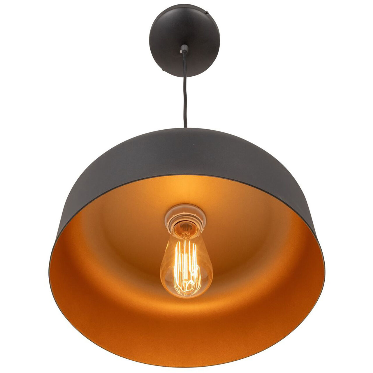 Orsa LED 11.5 inch Black and Brushed Brass Pendant Ceiling Light