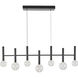 Terra LED 38.5 inch Black Linear Island Pendant Ceiling Light