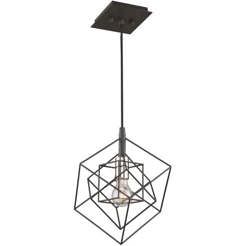 Artistry LED 9.75 inch Matte Black and Polished Nickel Pendant Ceiling Light