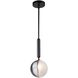 Bolla 1 Light 6 inch Black Down Pendant Ceiling Light