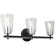 Essex LED 25 inch Black and Chrome Bathroom Vanity Wall Light
