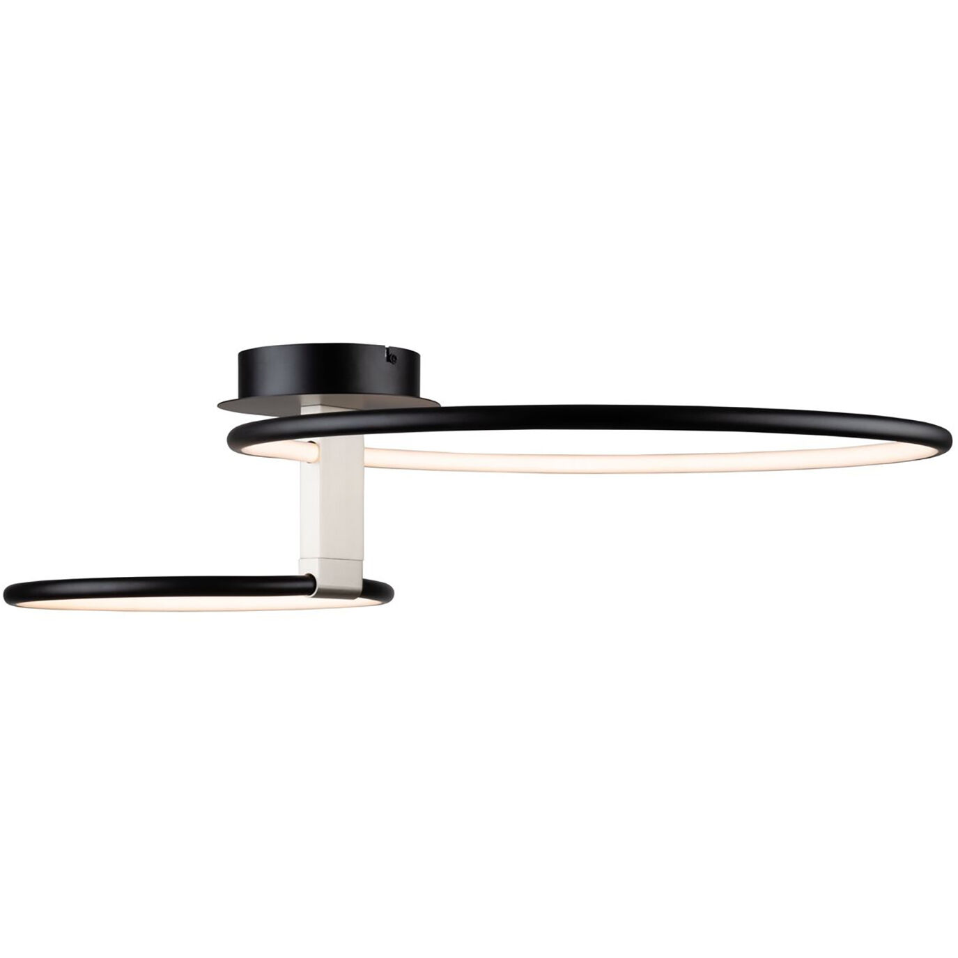 Halo LED 31 inch Black Semi-Flush Mount Ceiling Light