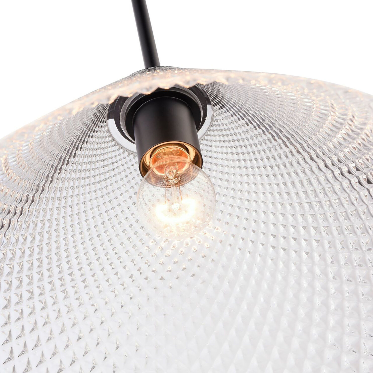 Baltic LED 15 inch Black and Brushed Brass Pendant Ceiling Light