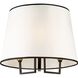 Coco 3 Light 15.7 inch Gold and Black Drum Shade Semi-Flush Mount Ceiling Light